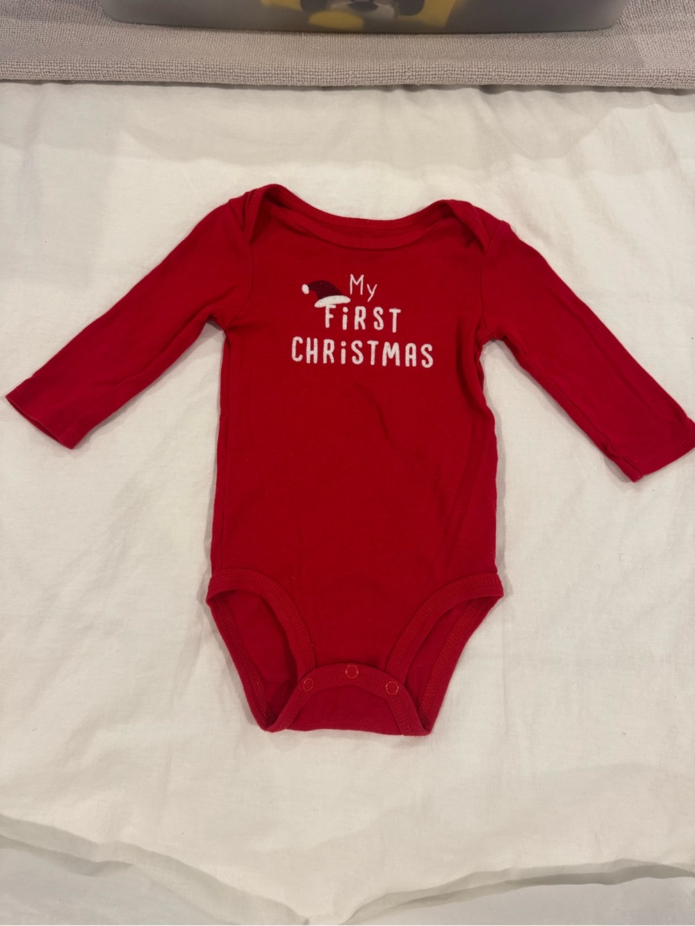 Carter's Red 'My First Christmas' Long-Sleeve Bodysuit